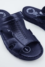 Deri Rahat Comfort Lacivert Erkek Sandalet 3082 Erkek Sandalet Dekosa DEKOSA 3082 MER Sandalet