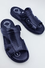 Deri Rahat Comfort Lacivert Erkek Sandalet 3082 Erkek Sandalet Dekosa DEKOSA 3082 MER Sandalet