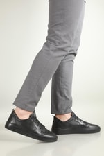 Deri Rahat Comfort Siyah Erkek Ayakkabı SHOES 02 Erkek Günlük Ayakkabı Hrz Shoes HRZ SHOES 02 MER DERİ AYK