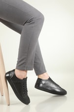Deri Rahat Comfort Siyah Erkek Ayakkabı SHOES 01 Erkek Günlük Ayakkabı Hrz Shoes HRZ SHOES 01 MER DERİ AYAK
