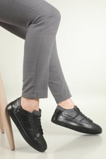 Deri Rahat Comfort Siyah Erkek Ayakkabı SHOES 04 Erkek Günlük Ayakkabı Hrz Shoes HRZ SHOES 04 MER DERİ AYK