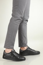Deri Rahat Comfort Siyah Erkek Ayakkabı SHOES 04 Erkek Günlük Ayakkabı Hrz Shoes HRZ SHOES 04 MER DERİ AYK