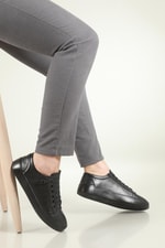 Deri Rahat Comfort Siyah Erkek Ayakkabı SHOES 01 Erkek Günlük Ayakkabı Hrz Shoes HRZ SHOES 01 MER DERİ AYAK
