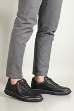 Deri Rahat Comfort Sıyah Erkek Ayakkabı 14590 Erkek Günlük Ayakkabı Greyder GREYDER 14590  MER SNEAKER AYK