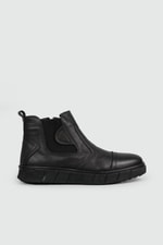Deri Rahat Comfort Siyah Erkek Bot A-114 Erkek Günlük Confort Bot Wow Plus WOW PLUS ARZ 114 MER DERİ BOT