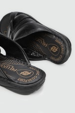 Deri Rahat Comfort Siyah Erkek Terlik 1025 Erkek Terlik FELLUCE FELLUCE 1025 MER 22Y