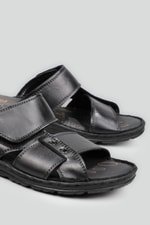 Deri Rahat Comfort Siyah Erkek Terlik 1040 Erkek Terlik FELLUCE FELLUCE 1040 MER 22Y