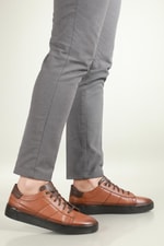 Deri Rahat Comfort Taba Erkek Ayakkabı SHOES 04 Erkek Günlük Ayakkabı Hrz Shoes HRZ SHOES 04 MER DERİ AYK