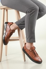 Deri Rahat Comfort Taba Erkek Ayakkabı SHOES 03 Erkek Günlük Ayakkabı Hrz Shoes HRZ SHOES 03 MER DERİ AYK