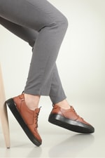 Deri Rahat Comfort Taba Erkek Ayakkabı SHOES 02 Erkek Günlük Ayakkabı Hrz Shoes HRZ SHOES 02 MER DERİ AYK