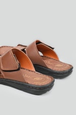 Deri Rahat Comfort Taba Erkek Terlik 1040 Erkek Terlik FELLUCE FELLUCE 1040 MER 22Y