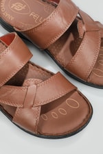 Deri Rahat Comfort Taba Erkek Terlik 1015 Erkek Terlik FELLUCE FELLUCE 1015 MER 22Y