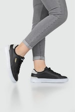 Deri Rahat Taban Günlük Siyah Beyaz Unisex Spor Ayakkabı 380188-04 Unisex Koşu / Yürüyüş Puma PUMA 380188-04 UNİSEX SERVE