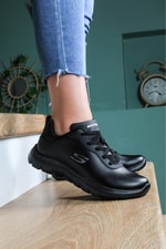 Deri Rahat Taban Günlük Siyah Kadın Spor Ayakkabı 896170 Kadın Koşu / Yürüyüş Skechers SKECHERS 896170 ZEN SPOR