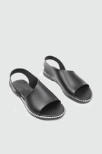Düz Taban Sandalet Siyah Günlük Rahat Kadın Sandalet SDY-101 Kadın düz Sandalet MyBella My Bella SDY-101 Kadın 25Y
