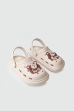 Ekru Çocuk Terlik TWİNGO 755 Çocuk Crocs Terlik Twingo TWİNGO 25Y 755 EMOJİLİ FLT