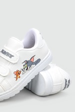 Esnek Rahat Taban Tom Ve Jerry Baskılı Cırtlı Beyaz Beyaz Çocuk Spor Ayakkabı TOM&JERRY Çocuk Sneaker Beınsteps Beinsteps Tom And Jerry 22y