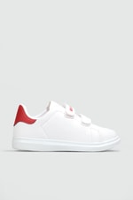 Esnek Taban Cırtlı Beyaz Kırmızı Çocuk Spor Ayakkabı BEROLLI Çocuk Sneaker Beınsteps Beinsteps Berolli 22y
