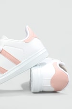 Esnek Taban Cırtlı Beyaz Pembe Çocuk Spor Ayakkabı BEROLLI Çocuk Sneaker Beınsteps Beinsteps Berolli 22y