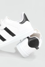 Esnek Taban Cırtlı Beyaz Siyah Çocuk Spor Ayakkabı BEROLLI Çocuk Sneaker Beınsteps Beinsteps Berolli 22y