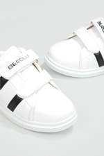 Esnek Taban Cırtlı Beyaz Siyah Çocuk Spor Ayakkabı BEROLLI Çocuk Sneaker Beınsteps Beinsteps Berolli 22y