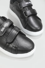 Esnek Taban Cırtlı Siyah Siyah Çocuk Spor Ayakkabı BEROLLI Çocuk Sneaker Beınsteps Beinsteps Berolli 22y
