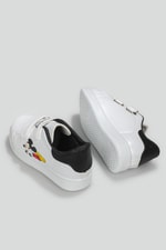 Esnek Taban Mickey Baskılı Cırtlı Sneaker Beyaz Siyah Çocuk Spor Ayakkabı MİCKEY Çocuk Sneaker Beınsteps Beinsteps Mickey 22Y
