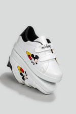 Esnek Taban Mickey Baskılı Cırtlı Sneaker Beyaz Siyah Çocuk Spor Ayakkabı MİCKEY Çocuk Sneaker Beınsteps Beinsteps Mickey 22Y