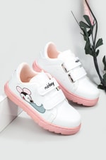 Esnek Taban Mickey Baskılı Cırtlı Sneaker Byz Pembe Çocuk Spor Ayakkabı MİCKEY Çocuk Sneaker Beınsteps Beinsteps Mickey 22Y