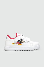 Esnek Taban Mickey Baskılı Cırtlı Sneaker Beyaz Kırmızı Çocuk Spor Ayakkabı MİCKEY Çocuk Sneaker Beınsteps Beinsteps Mickey 22Y
