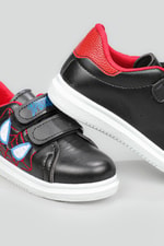 Esnek Taban Spiderman Baskılı Cırtlı Sneaker Siyah Kırmızı Çocuk Spor Ayakkabı SPİDERMAN Çocuk Sneaker Beınsteps Beinsteps Spiderman 22y