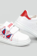 Esnek Taban Spiderman Baskılı Cırtlı Sneaker Beyaz Kırmızı Çocuk Spor Ayakkabı SPİDERMAN Çocuk Sneaker Beınsteps Beinsteps Spiderman 22y