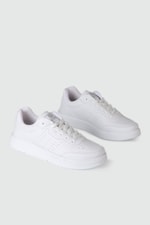 Günlük Bağcıklı Beyaz Kadın Spor Ayakkabı 158 Kadın Günlük Spor Ayakkabı Dark Step DARKSTEP 158 ZEN CİLT SPOR