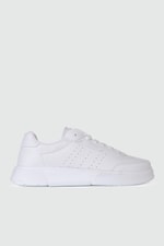 Günlük Bağcıklı Beyaz Kadın Spor Ayakkabı 158 Kadın Günlük Spor Ayakkabı Dark Step DARKSTEP 158 ZEN CİLT SPOR