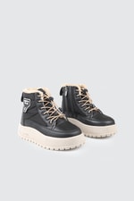 Günlük Bağcıklı Fermuarlı Siyah Bej Rahat Unisex Çocuk Kar Botu North Blue 037 Çocuk Yağmur ve Kar Botu North Blue North Blue 037 Filet 25K