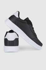 Günlük Bağcıklı Siyah Beyaz Kadın Spor Ayakkabı 158 Kadın Günlük Spor Ayakkabı Dark Step DARKSTEP 158 ZEN CİLT SPOR