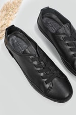 Günlük Casual Deri Sıyah Kadın Spor Ayakkabı 57708 Kadın Günlük Spor Ayakkabı Greyder GREYDER 57708 22Y