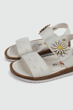 Günlük Cırt Cırtlı Beyaz Çocuk Sandalet K-32 Çocuk Sandalet Wendy WENDY K-32 BEBE SANDALET