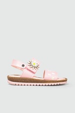 Günlük Cırt Cırtlı Pembe Çocuk Sandalet K-32 Çocuk Sandalet Wendy WENDY K-32 PAT FLT SANDALET