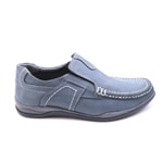 Günlük Deri Mavi Nubuk Erkek Ayakkabı Ş-110 Erkek Günlük Ayakkabı Wow Plus WOWPLUS Ş-110 MER