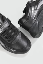 Günlük Nefes Alır Cırtlı Bağcıklı Siyah Füme Çocuk Spor Ayakkabı 3470 Çocuk Günlük Spor Ayakkabı Beınsteps Beinsteps 3470 FLT 22K