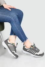 Günlük Nefes Alır Füme Gri Unisex Spor Ayakkabı 221-6803 Unisex Günlük Spor Ayakkabı M.P M.P 221-6803 Unisex