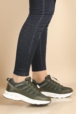 Günlük Nefes Alır Haki Beyaz Unisex Spor Ayakkabı 1981 Unisex Günlük Spor Ayakkabı Jamper JAMPER 1981 UNİSEX FİLELİ SPOR