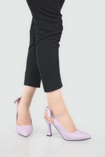Günlük Papyonlu 9 Cm Topuklu Stiletto Lila Kadın Ayakkabı AMANDA Kadın Stiletto Carla Bella My Bella Amanda 22Y