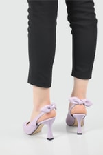 Günlük Papyonlu 9 Cm Topuklu Stiletto Lila Kadın Ayakkabı AMANDA Kadın Stiletto Carla Bella My Bella Amanda 22Y