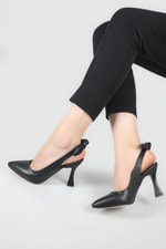 Günlük Papyonlu 9 Cm Topuklu Stiletto Siyah Kadın Ayakkabı AMANDA Kadın Stiletto Carla Bella My Bella Amanda 22Y