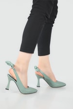 Günlük Papyonlu 9 Cm Topuklu Stiletto Mint Yeşil Kadın Ayakkabı AMANDA Kadın Stiletto Carla Bella My Bella Amanda 22Y