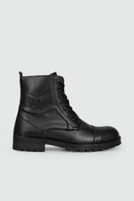 Günlük Postal Siyah Erkek Bot ÇAVUŞ Erkek Günlük Confort Bot Ayakkabı City BOOTS ÇAVUŞ MER BOT