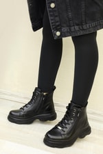 Günlük Postal Sıyah Unisex Bot 2270 Unisex Günlük Confort Bot Wickers WİCKERS 2270 UNİ