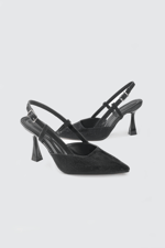 Günlük Rahat 3 cm Topuklu Siyah Simli Kadın Ayakkabı BYZ-101-1 Kadın Alçak Topuklu MyBella MY BELLA BYZ-141 Kadın 26Y